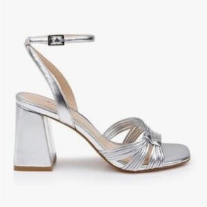 Jewel Badgley Mischka Metallic Silver Heels